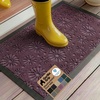 image:imageGORILLA GRIP WeatherMAX Door Mat Indoor Outdoor Use 29x17 Gray DiamondPurple Confetti Daisy