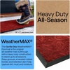 image:imageGORILLA GRIP WeatherMAX Door Mat Indoor Outdoor Use 29x17 Gray DiamondRed Vintage Wine