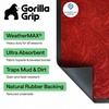image:imageGORILLA GRIP WeatherMAX Door Mat Indoor Outdoor Use 29x17 Gray DiamondRed Vintage Wine