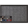 image:imageGORILLA GRIP WeatherMAX Door Mat Indoor Outdoor Use 29x17 Gray DiamondSteel Chevron