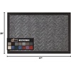 image:imageGORILLA GRIP WeatherMAX Door Mat Indoor Outdoor Use 29x17 Gray DiamondSteel Chevron