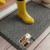 image:imageGORILLA GRIP WeatherMAX Door Mat Indoor Outdoor Use 29x17 Gray DiamondSteel Chevron