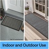 image:imageGORILLA GRIP WeatherMAX Door Mat Indoor Outdoor Use 29x17 Gray DiamondSteel Chevron