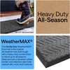 image:imageGORILLA GRIP WeatherMAX Door Mat Indoor Outdoor Use 29x17 Gray DiamondSteel Chevron