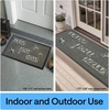 image:imageGORILLA GRIP WeatherMAX Door Mat Indoor Outdoor Use 29x17 Gray DiamondStone Paws