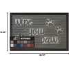 image:imageGORILLA GRIP WeatherMAX Door Mat Indoor Outdoor Use 29x17 Gray DiamondStone Paws