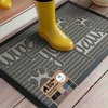 image:imageGORILLA GRIP WeatherMAX Door Mat Indoor Outdoor Use 29x17 Gray DiamondStone Paws