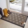 image:imageGORILLA GRIP WeatherMAX Door Mat Indoor Outdoor Use 29x17 Gray DiamondTan Pawprints