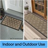 image:imageGORILLA GRIP WeatherMAX Door Mat Indoor Outdoor Use 29x17 Gray DiamondTan Pawprints