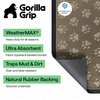 image:imageGORILLA GRIP WeatherMAX Door Mat Indoor Outdoor Use 29x17 Gray DiamondTan Pawprints