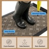 image:imageGORILLA GRIP WeatherMAX Door Mat Indoor Outdoor Use 29x17 Gray DiamondTaupe Basket Weave