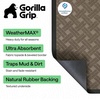 image:imageGORILLA GRIP WeatherMAX Door Mat Indoor Outdoor Use 29x17 Gray DiamondTaupe Basket Weave