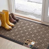 image:imageGORILLA GRIP WeatherMAX Door Mat Indoor Outdoor Use 29x17 Gray DiamondTaupe Basket Weave