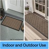 image:imageGORILLA GRIP WeatherMAX Door Mat Indoor Outdoor Use 29x17 Gray DiamondTaupe Basket Weave