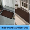 image:imageGORILLA GRIP WeatherMAX Door Mat Indoor Outdoor Use 29x17 Gray DiamondWalnut Squares