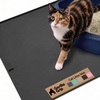 image:imageGORILLA GRIP Cat Litter Box Mat Easy Clean Silicone Mats 24x15 GrayBlack