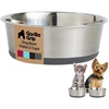 image:imageGORILLA GRIP Dog Bowls Food Grade Stainless Steel Set of 2 2 Cup BlackGray
