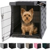 image:imageGORILLA GRIP Dog Crate Covers Wire Kennel Topper 42 in Gray Black PawGray Black Paw