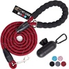 image:imageGORILLA GRIP Dog Leash Heavy Duty Reflective Rope for 33lb Dogs BlackRed
