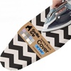 image:imageGORILLA GRIP Padded Ironing Board Cover 15x54 SilverChevron BlackLinen