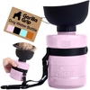 image:imageGORILLA GRIP Portable Dog Water Bottle Food Grade Silicone 12oz BlackPink
