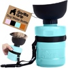 image:imageGORILLA GRIP Portable Dog Water Bottle Food Grade Silicone 12oz BlackTurquoise