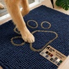 image:imageGORILLA GRIP SoakSTOPPER Dog Door Mat Machine Wash and Dry 24x17 GrayNavy