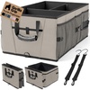 image:imageGORILLA GRIP Trunk Organizer for SUV and Cars Large Capacity BlackBeige