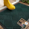 image:imageGORILLA GRIP WeatherMAX Door Mat Indoor Outdoor Use 29x17 Gray DiamondGreen Diamond