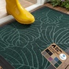 image:imageGORILLA GRIP WeatherMAX Door Mat Indoor Outdoor Use 29x17 Gray DiamondGreen Palm