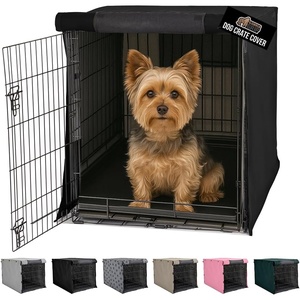 image:imageGORILLA GRIP Dog Crate Covers Wire Kennel Topper 42 in Gray Black PawBlack
