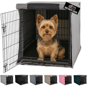 image:imageGORILLA GRIP Dog Crate Covers Wire Kennel Topper 42 in Gray Black PawGray