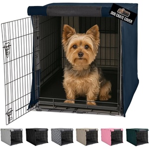image:imageGORILLA GRIP Dog Crate Covers Wire Kennel Topper 42 in Gray Black PawNavy