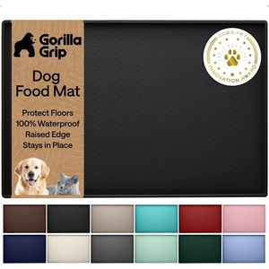 image:imageGORILLA GRIP Dog Food Mat 100 Waterproof Silicone 185x115 GrayBlack