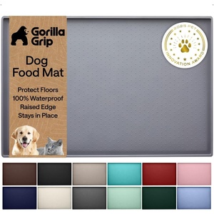image:imageGORILLA GRIP Dog Food Mat 100 Waterproof Silicone 185x115 GrayGray