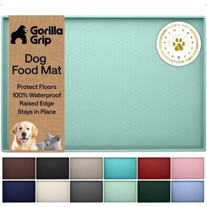 image:imageGORILLA GRIP Dog Food Mat 100 Waterproof Silicone 185x115 GrayMint