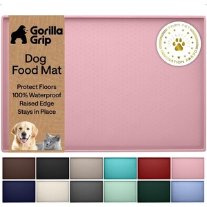 image:imageGORILLA GRIP Dog Food Mat 100 Waterproof Silicone 185x115 GrayPink