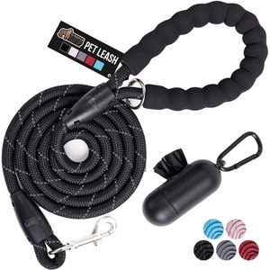 image:imageGORILLA GRIP Dog Leash Heavy Duty Reflective Rope for 33lb Dogs BlackBlack