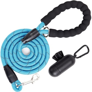 image:imageGORILLA GRIP Dog Leash Heavy Duty Reflective Rope for 33lb Dogs BlackBlue