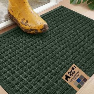 image:imageGORILLA GRIP HydroABSORB Door Mat for Indoor Outdoor Use 29x17 BlackGreen