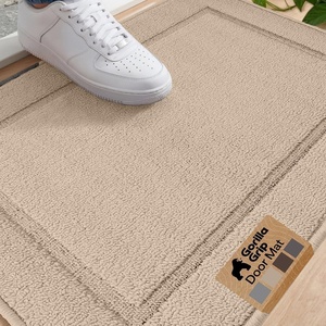 image:imageGORILLA GRIP Indoor Door Mat Rubber Backing Entry Rug 29x17 GrayBeige