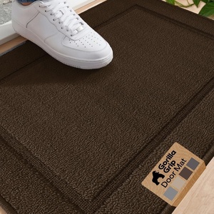 image:imageGORILLA GRIP Indoor Door Mat Rubber Backing Entry Rug 29x17 GrayBrown
