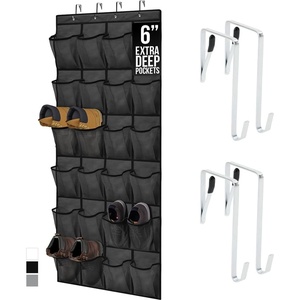 image:imageGORILLA GRIP Over the Door Shoe Organizer 24 Large Pockets BlackBlack