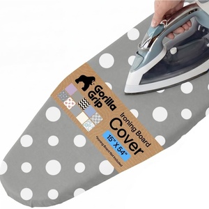 image:imageGORILLA GRIP Padded Ironing Board Cover 15x54 SilverDots