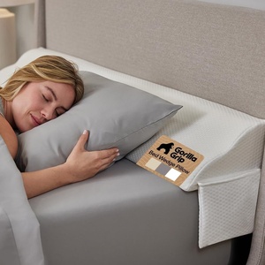 image:imageGORILLA GRIP Patented Bed Wedge Pillow for Headboard Gap Queen Soft GrayWhite