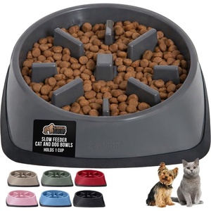 image:imageGORILLA GRIP Patented Slow Feeder Dog and Cat Bowl BPA Free 2 Cup GrayGray