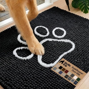 image:imageGORILLA GRIP SoakSTOPPER Dog Door Mat Machine Wash and Dry 24x17 GrayBlack