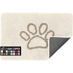 image:imageGORILLA GRIP SoakSTOPPER Dog Door Mat Machine Wash and Dry 24x17 GrayCream
