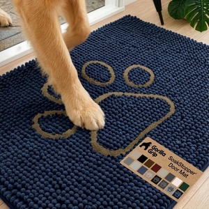 image:imageGORILLA GRIP SoakSTOPPER Dog Door Mat Machine Wash and Dry 24x17 GrayNavy
