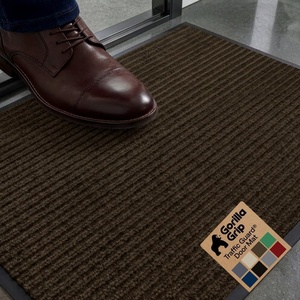 image:imageGORILLA GRIP Traffic Guard Indoor Outdoor Heavy Duty Door Mat 29x17 BlackBrown